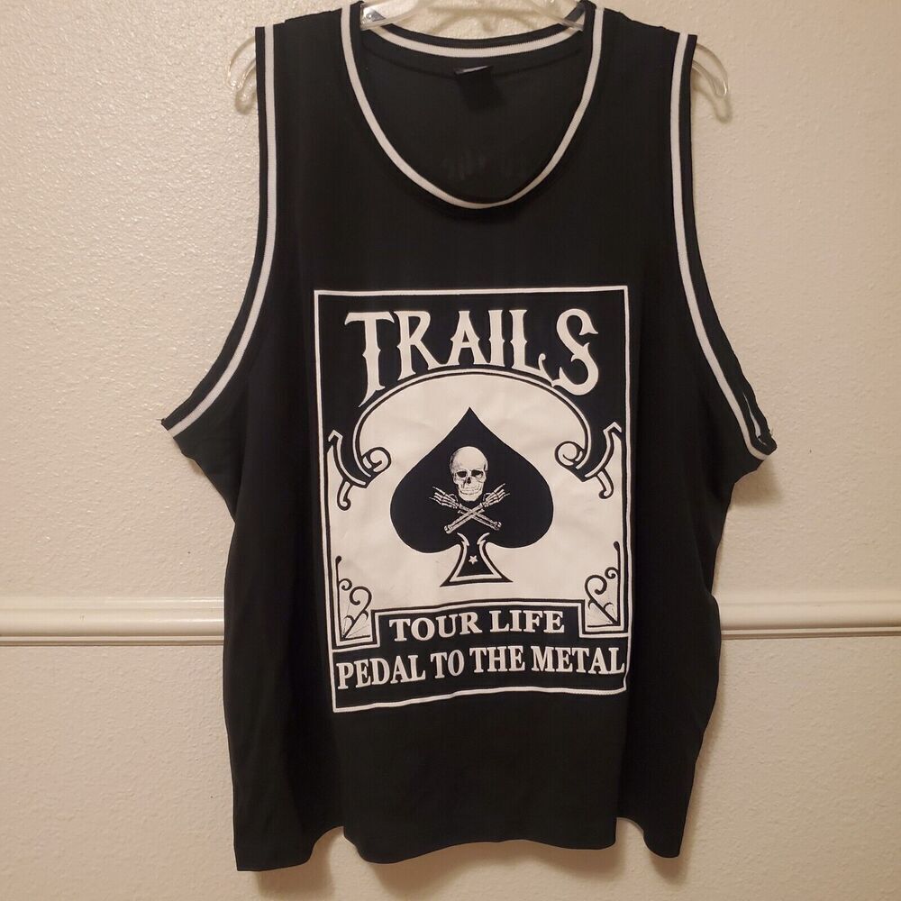 Trails Tank Tour Life Jersey Pedal To The Metal Tank Black Men's Size XL